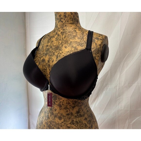 NWT Adore Me Black Front Latching Bra with Laced Back Size Women's 38DD - Picture 2 of 3